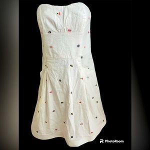 Lilly Pulitzer Blossom Dress in Classic White Regatta Embroidery $228 size 8